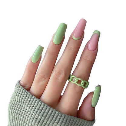 24--kit-frais-vert-rose-clair-ongle-gel-ete-tendance-couleur-manucure-faix-ongles