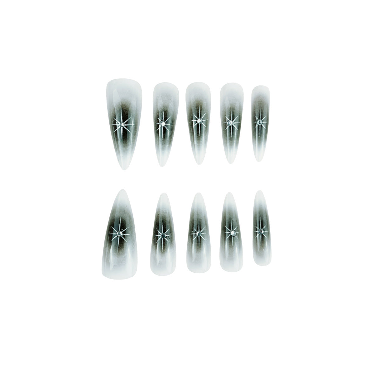 Faux-ongles-24-pieces-ongles-en-gel-extra--long-pointu-fete-exagere--press-on-nail