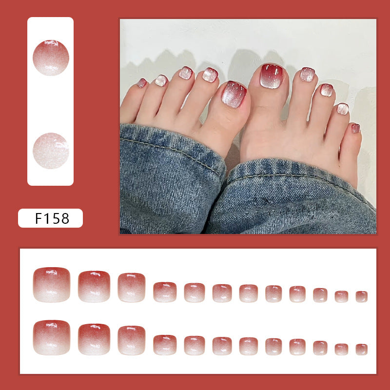 Ongles pieds rouge grenat