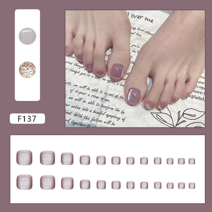 Ongles pieds violet clair