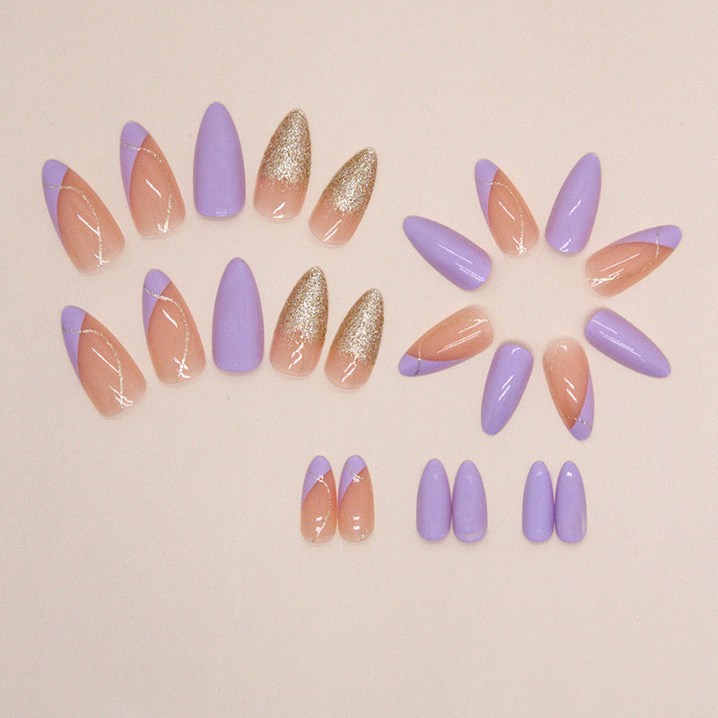 des-faux-ongles-paillettes-violet-transparent-french-style-ongles-gel-fond-24kit-faut-ongles-ete-tendance
