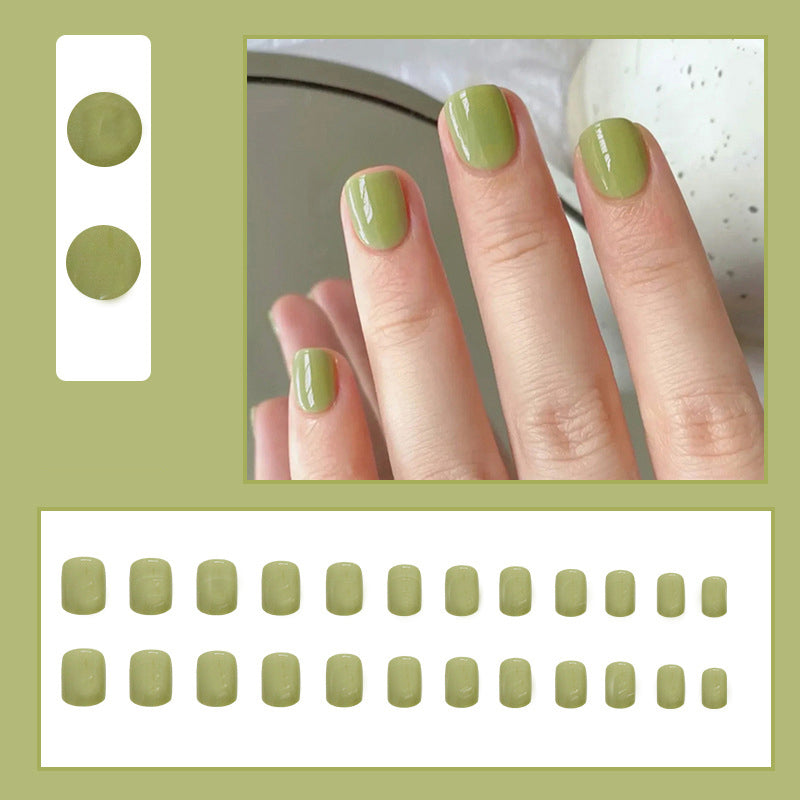 faix-ongles-vert-frais-court-rond-idee-ongles-simple-vert-nouvelle-tendance-decor-doight-ongle-gel-24-kit