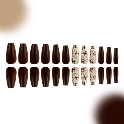 Faux ongles café ballet