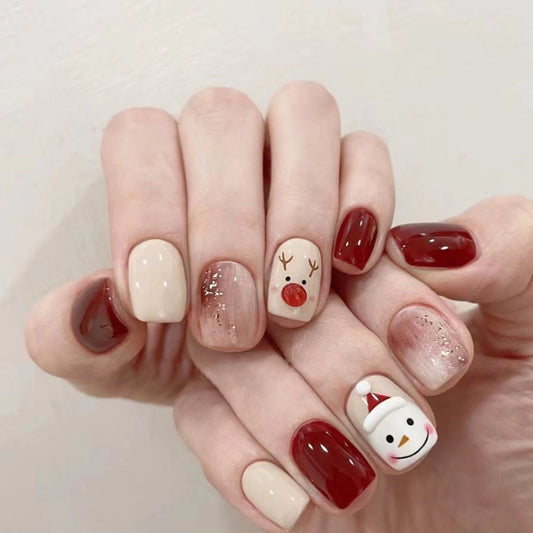 Noël rouge beige mignonne