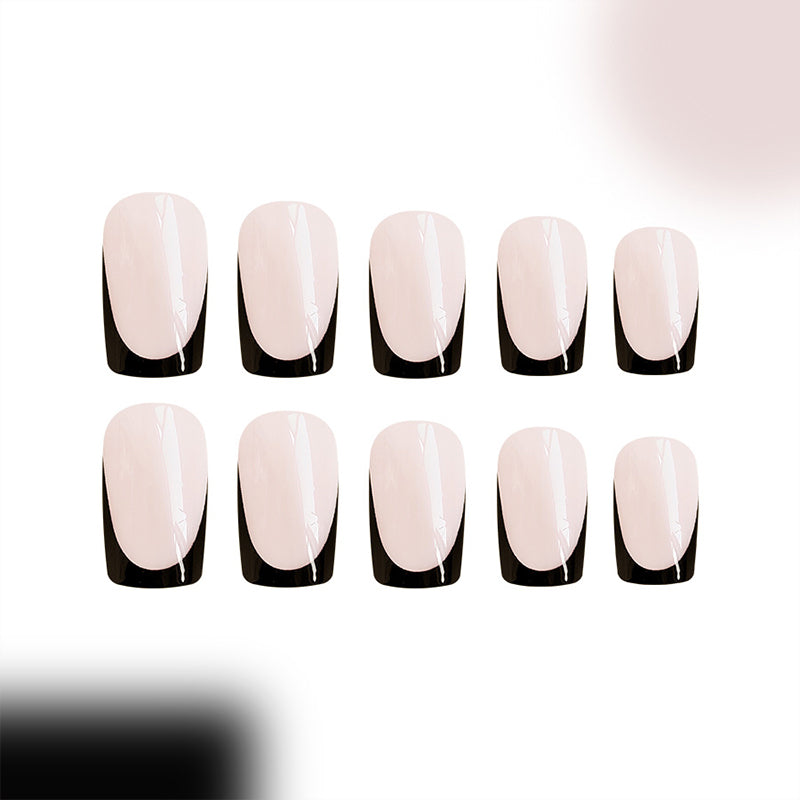 Ongle french noir nude couleur